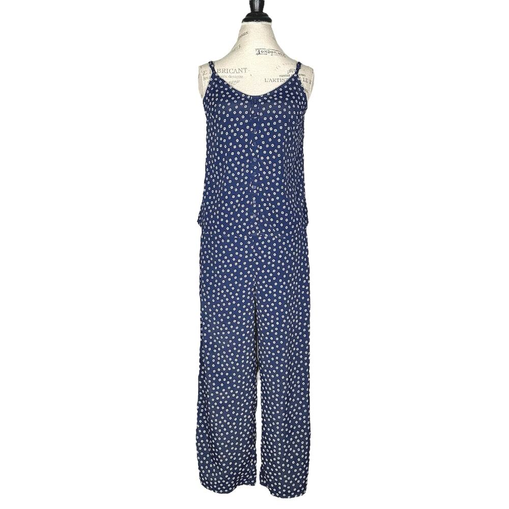 Sanctuary | Women | Navy Daisy Floral Cara Top and Shelly Pant Set | Size Medium